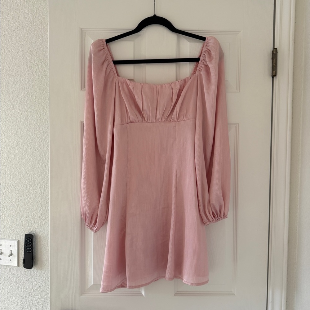 Light Pink Long Sleeve Dress
